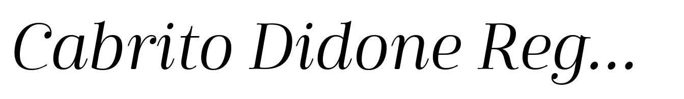 Cabrito Didone Regular Italic
